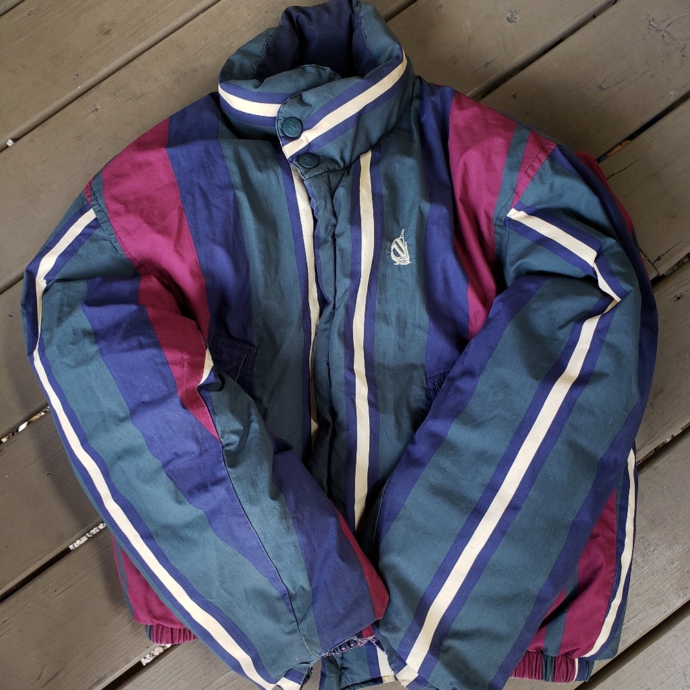 Vintage Nautica reversible duck down puffer coat